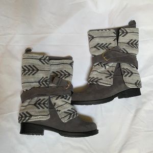 NWOB. Muk Luks boots.  Gray size 7. Never worn